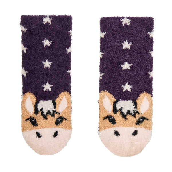 LeMieux Mini Fluffy Character Girls Socks - Juniper